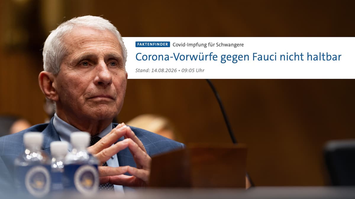 ARD-Tagesschau verteidigt Fauci mit zwei Falschbehauptungen